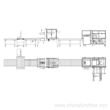 Brother Auto carton packing line APL-CSS03 For Bags